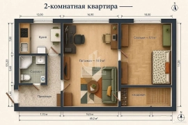 2-к. квартира, ул. Глаголева, д. 8